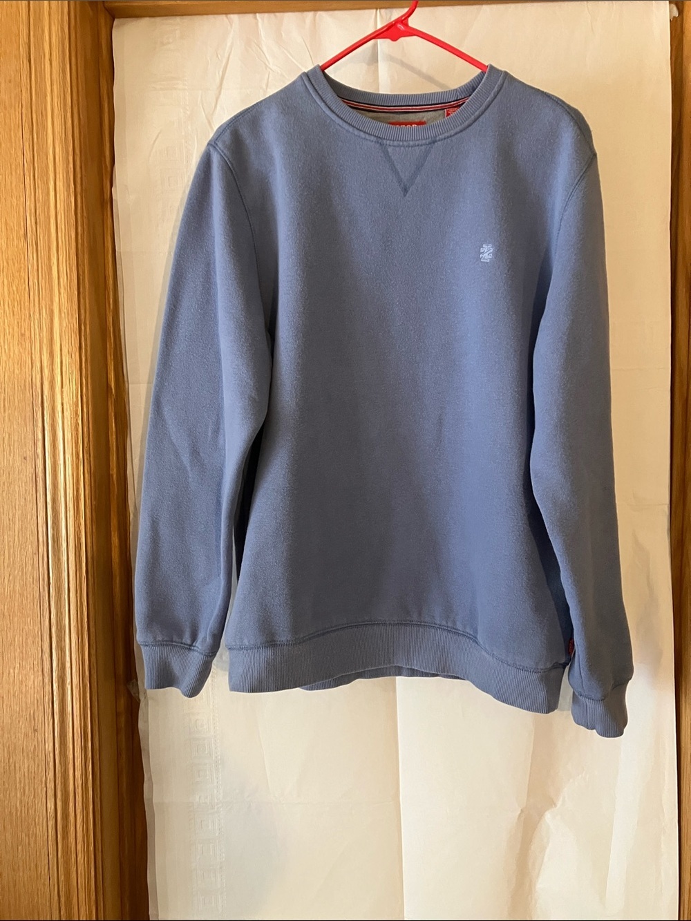IZOD Fleece Lined Lt Blue Women’s S Pullover Crewneck Longsleeve Sweatshirt